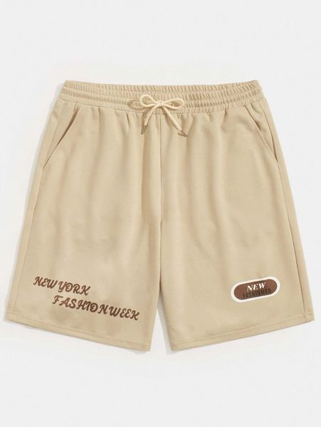 

romwe guys letter graphic shorts c1nd#, White;black