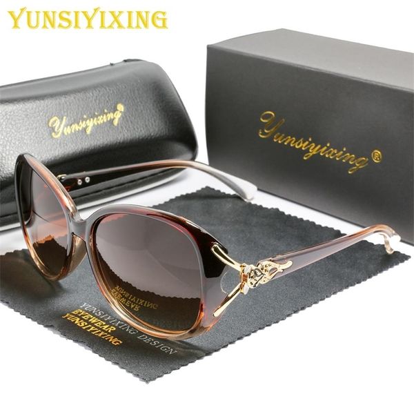 

yunsiyixing butterfly polarized women's sunglasses fashion brand sun glasses uv400 mirror anti- eyewear accessories 8842 220429, White;black