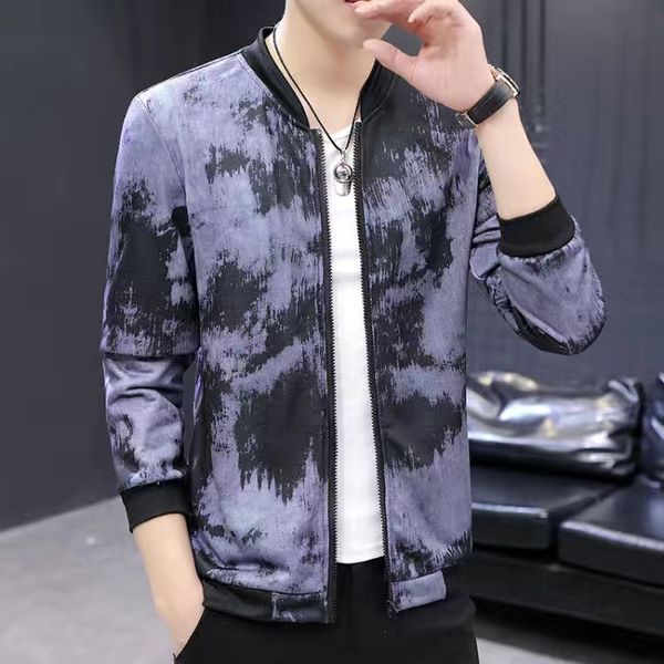 

fashion brand spring autumn men casual streetwear floral hoodie jacket man waterproof clothes mens windbreaker coat male outwear, Black;brown