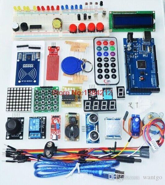 Интегрированные цепи MEGA 2560 R3 Starter Kit Motor Servo RFID Ультразвуковое реле Ranging Releay LCD