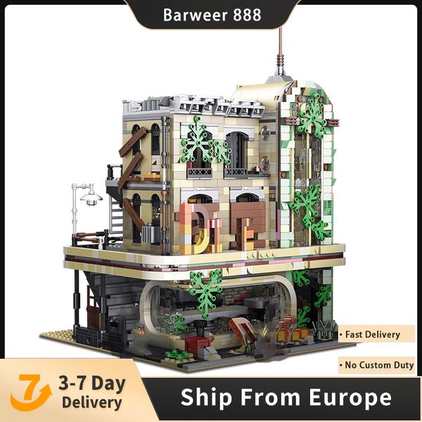 

k125 creator street view series wooden block downtown diner apocalypse version 2392pcs building blocks bricks toys kids gift set