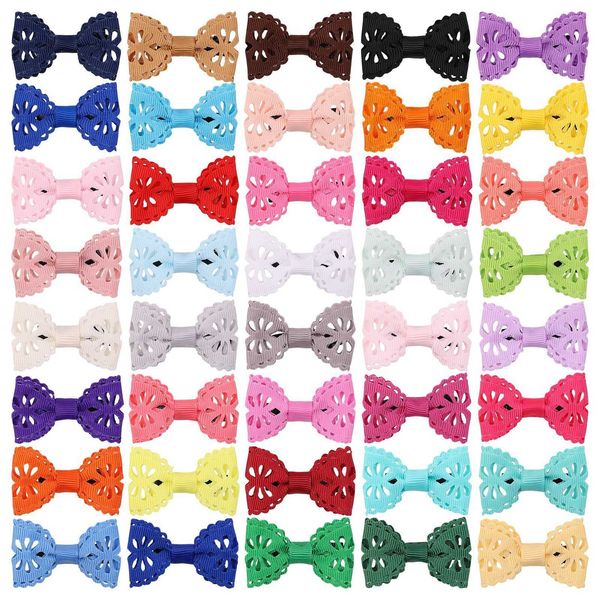 

cute princess girl hair accessories new hollow out bow hairpin ins pastoral broken hair clip 2397, Slivery;white
