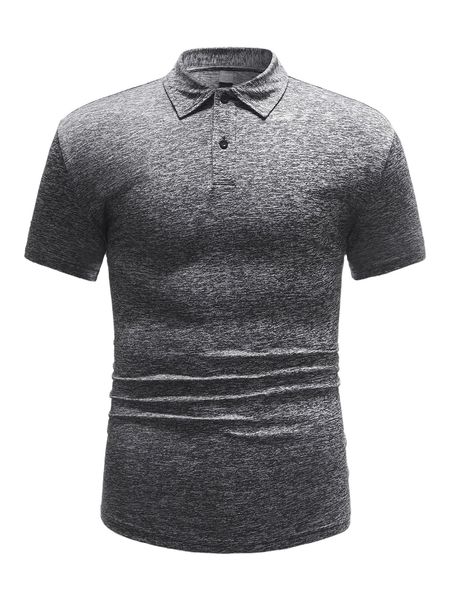 

men marled knit polo shirt 85iv#, White;black