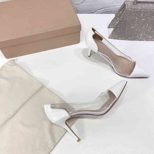 

shoes women's dress spring shoes light pvc upper pointed toe ultra-high heels splicing series, Black