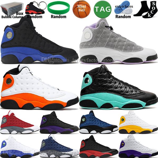 

brave blue red flint bred hyper royal 13 13s mens basketball shoes del sol court purple black cat cap and gown lakers cny men sports women s
