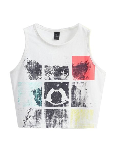 

x ilya danilov bear print tank t1nf#, White
