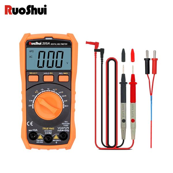 VICTOR Multimeter 5999 zählt industrielles True-RMS-Multimeter mit Temperatur-Hintergrundbeleuchtung Ruoshui 205A