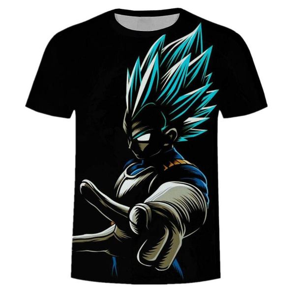 

men's t-shirts "men's 2023 summer fashion t-shirts - high-quality 3d prints of dbz characters bulma, vegeta and goku, inspire, White;black