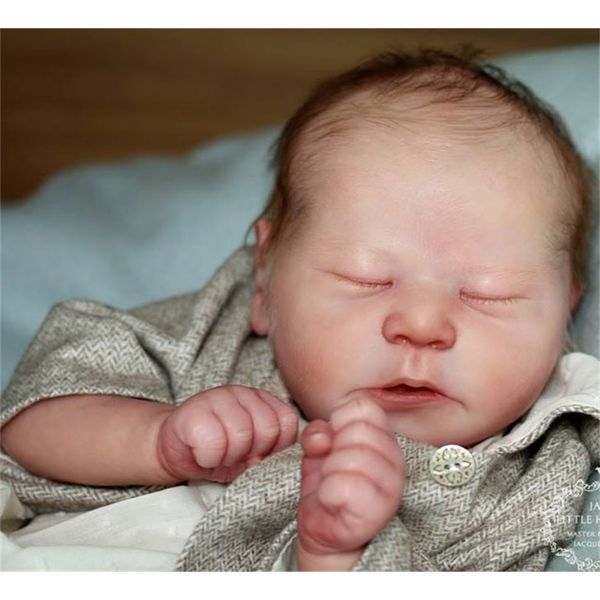 NPK 21inch Yeniden doğmuş bebek kiti sınırlı sayıda uyku bebek bitmemiş bebek parçaları 220505