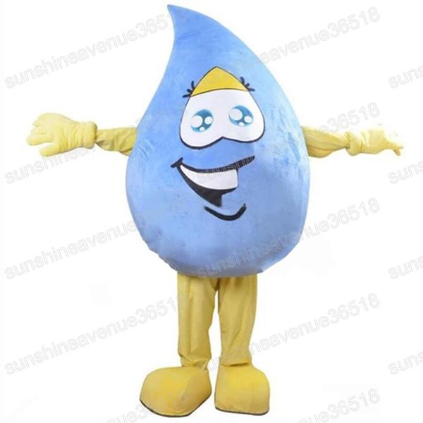 Halloween Blue Rain Drop mascote fantasia de alta qualidade desenho de desenho animado traje unissex adultos tamanho de aniversário festa de aniversário