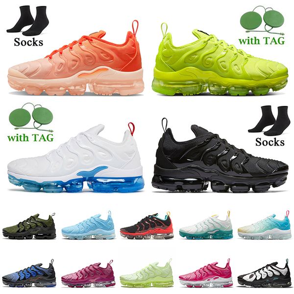 

fashion tn plus running shoes size 36-47 women mens orange gradients tennis ball white university blue gold triple black tuned trainers tns, White;red