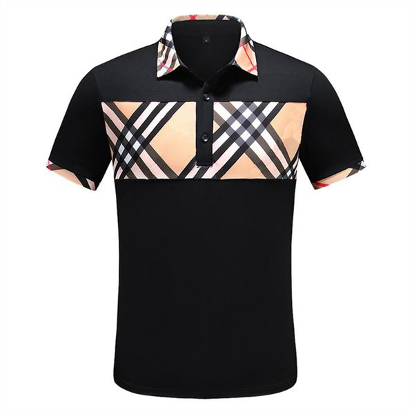 

mens polo shirt summer new shirt brand designer clothing cotton short sleeve fashion casual stripe breathable # bb117, White;black