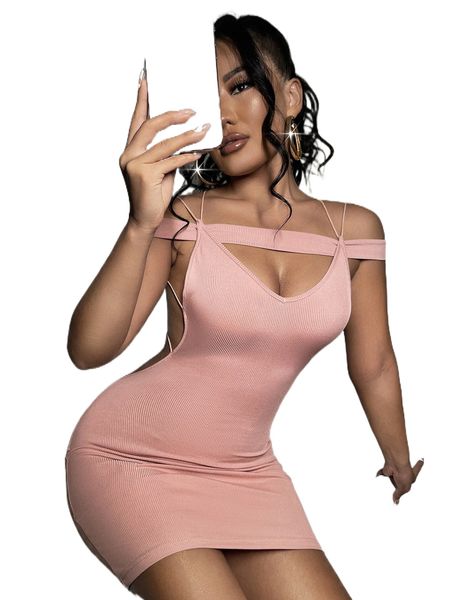 

sxy cold shoulder backless bodycon dress j0yt#, Black;gray