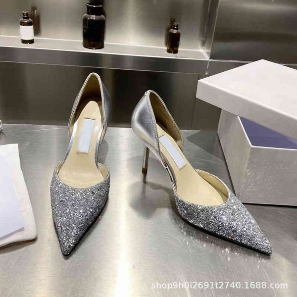 

dress shoes pointed sequin shallow mouth high heels 2 spring and summer banquet thin heel fashion hollow crystal shoes french sandals lzod, Black