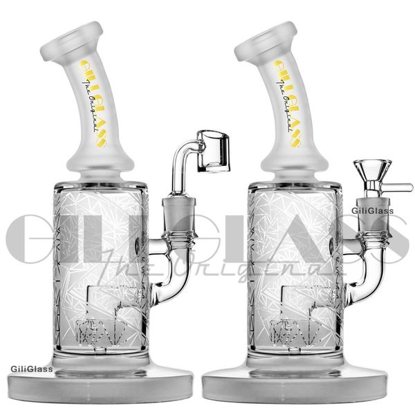 intagliato Dab Rig Glass Bong Ash Catcher Water Pipe Recycler Oil Rigs 5 Honeycomb Perc Bilrdcage Percolator Narghilè pesante