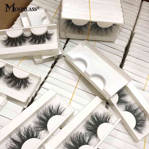 

nxy false eyelashes 20/30/50/100 pairs moonlass 25 mm fluffy lashes bulk makeup magnetic wholesale dramatic 3d colored mink 220401