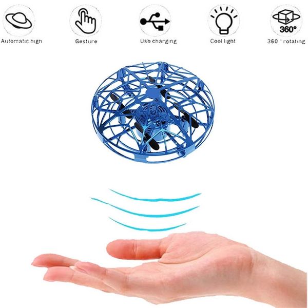 

mini helicopter rc ufo flying toys aircraft hand sensing infrared rc quadcopter electric induction toys for children mini drone 220630