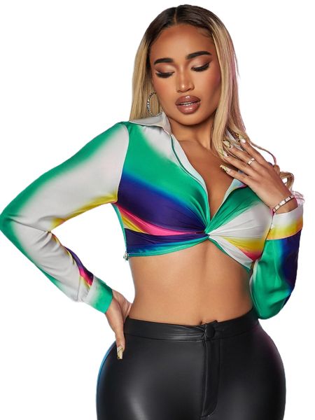 

sxy twist colorblock crop y4vx#, White