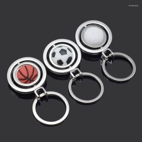 Keychains Carchain Football Basketball Golf Metal Key Ring Chain Creative Holder Keyring Automotor Miri22