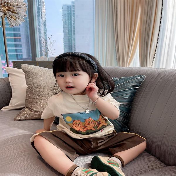 

kids summer t-shirt child whole clothes boys and girls graphic tees wear t shirts toddler 2750, Blue