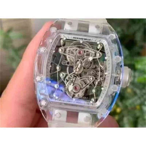 

luxury mens mechanical watch richa millesmir womens rm001 skull rm56-02 milles tourbillon swiss movement wrist watches, Slivery;brown