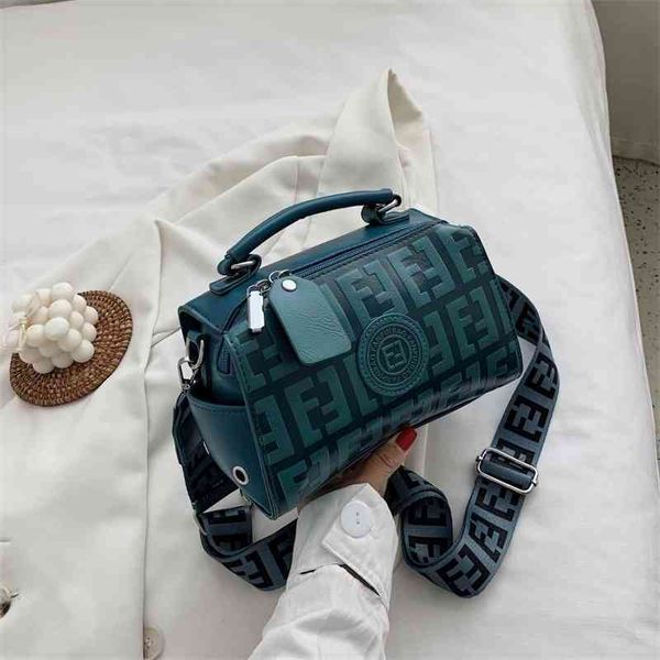 

70% factory online sale bag embossed hand soft leather boston large capacity single shoulder diagonal bag