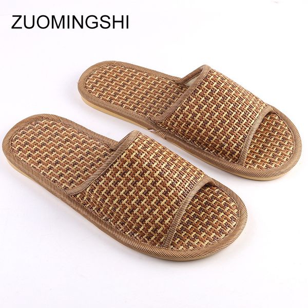 

rattan slippers mens weave summer cool slippers mans shoes, Black;red