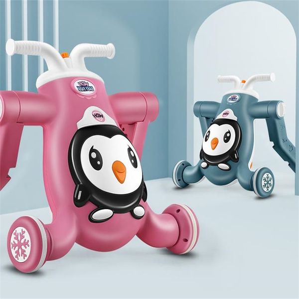 Baby Walker Croller 3 в 1 новорожденной анти -O Ноги универсальный скутер Cartoon Pattern Kids Strollers 292 E3