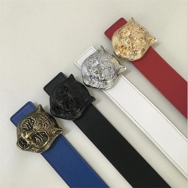 

brand designer belt mens senior tiger head belts new fashion casual cowhide belts for men waist belts264u, Black;brown