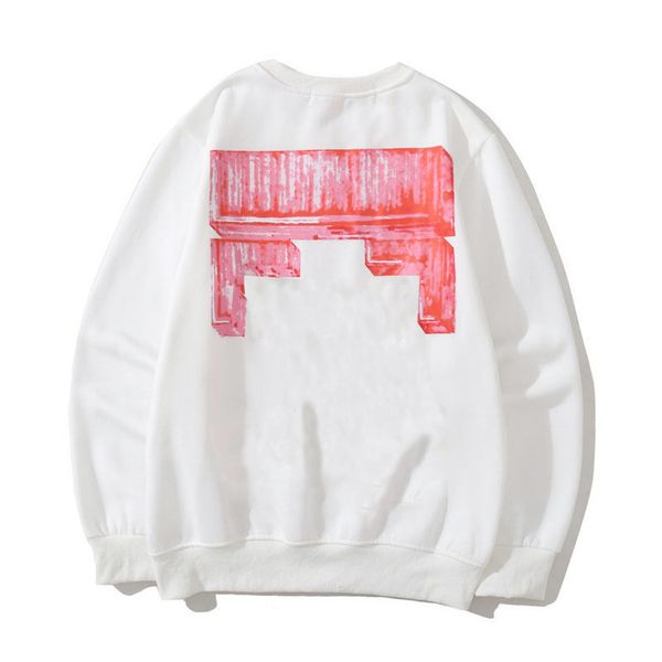 

mens classic loose offs sweatshirts designer fashion hoodies pullover hip hop oil paint back arrow x men women hooded casual hoodie jackets, Black