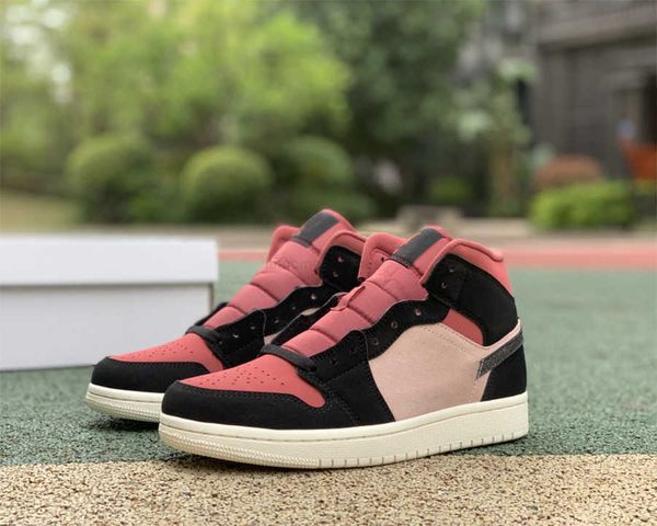 

shoes men 1s jumpman 1 mid particle beige black women fashion trainers sneakers sports come