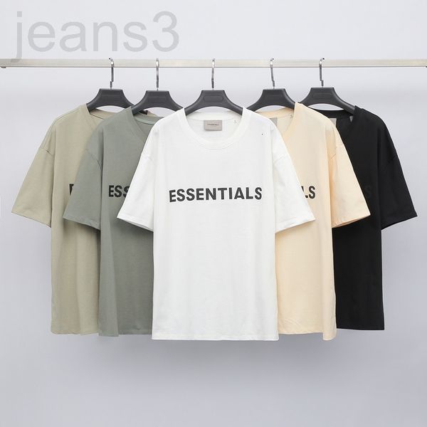 

men's t-shirts designer fog correct 240g essentials press printing cotton short sleeve t-shirt men's and women's loose t-shir, White;black