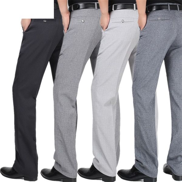 Весенние летние брюки для мужчин распадаются брюки Классические прямые официальные мужские бизнесные брюки. Размер 30-42 201012