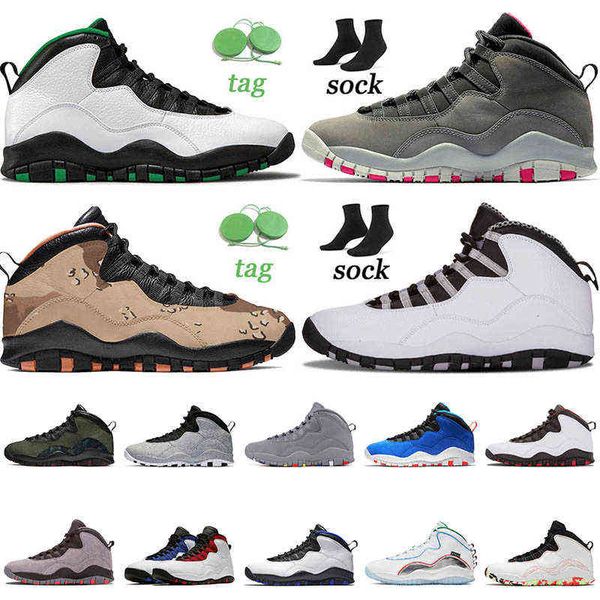 

2022 fashion 10s basketball shoes 10 x desert camo gs fusion red woodland orlando ember glow chicago powder blue womens mens, White;red