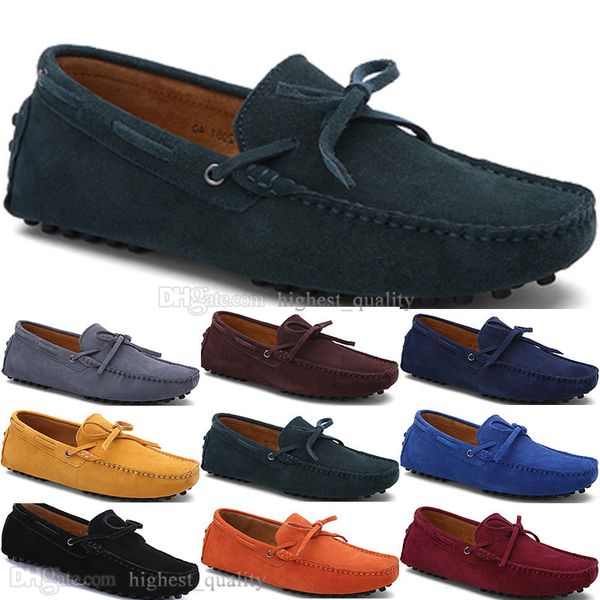 

308 new fashion mens casual shoes leather british style spring couple genuine peas scrub men drive lazy man overshoes outdoor comfortable br, Black