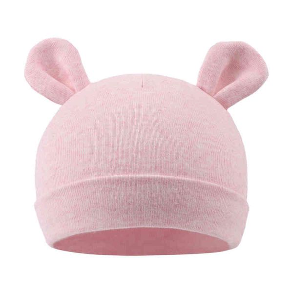 

beautiful bear ears hat hospital newborn baby beanie cotton soft boys girls baby cap suitable for babies 0-6 months l220728, Yellow