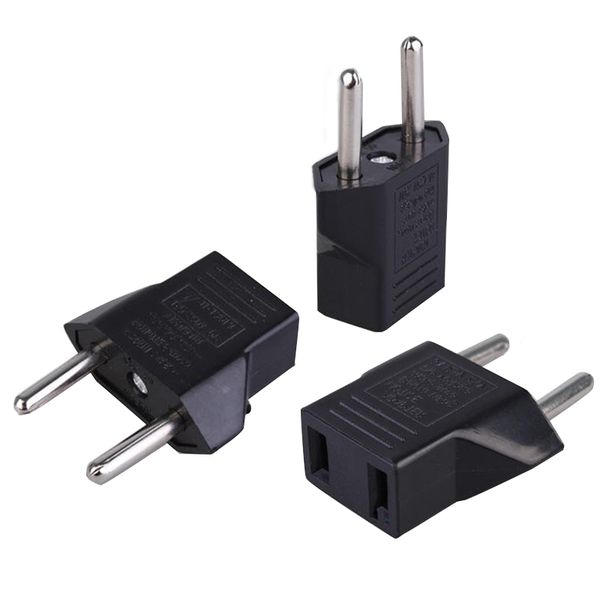 

eu to usa european conversion plug portable 2pin black travel adapter converter power socket