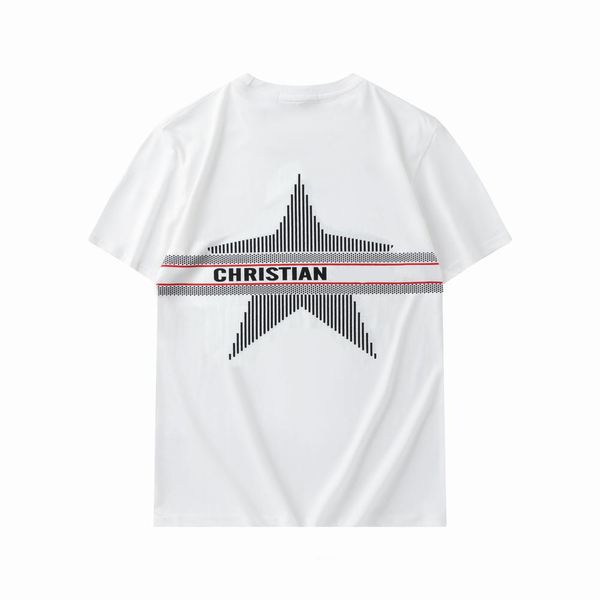 

ladies stars print t shirt women's summer casual fashion men t-shirt stars pattern d tees women couple shirts, White