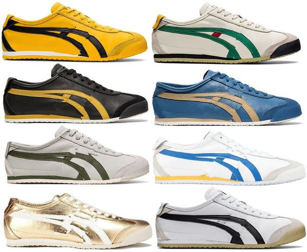 2024 Japan Tiger Mexico 66 Lifestyle Sneakers Donna Uomo Designer Scarpe di tela Nero Bianco Blu Rosso Giallo Beige Scarpe da ginnastica basse SLIP-ON Mocassino BIRCH / VERDE 36-45