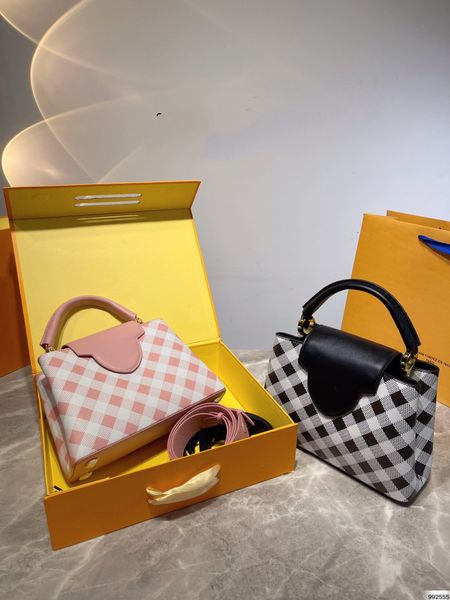 

luxury brand shoulder bags 2022 women bag capucines mini leather handle purse fashion crossbody handbags mm shoulder bags handbag luxurious