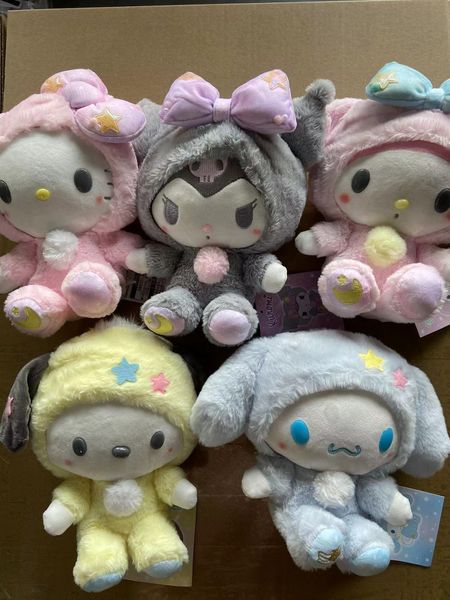 Animais de pelúcia quentes cinco tipos de brinquedos de pelúcia de desenhos animados de alta qualidade lindas bonecas kuromi de 25 cm de varejo enviadas por epacket