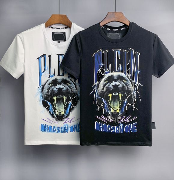 

famous mens t shirt letter print round neck short sleeve black white fashion men women quality tees t10, White;black
