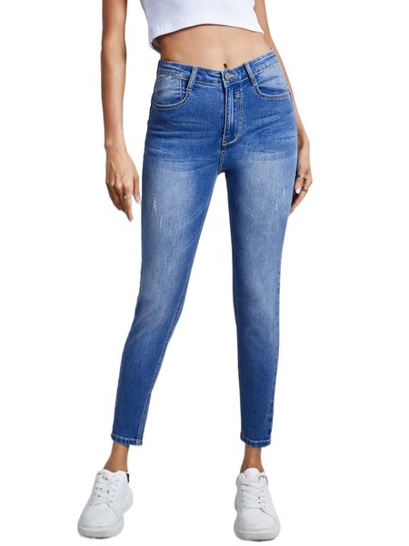 

slant pocket skinny jeans r3fi#, Blue