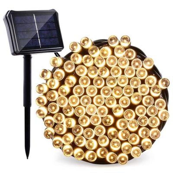 Saiten LED Solar String Lampe Für Garten Wasserdichte Außenbeleuchtung 52M 7M 12M 22M 6V weihnachten Weihnachten Urlaub Dekoration Fee BatteryLED