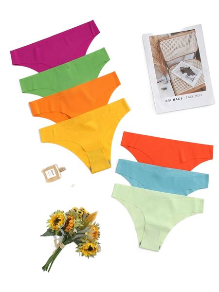 

7pack no show panty u1jk#, Black;red