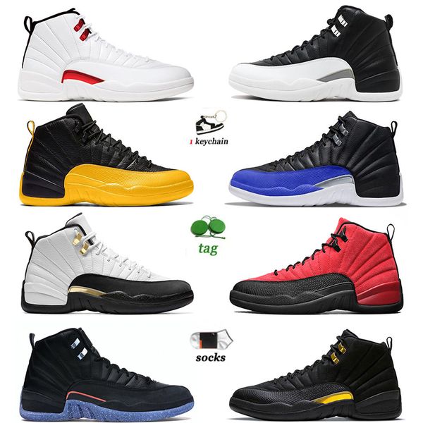 

men womens fashion 2022 new jumpman 12 basketball shoes playoff 12s black taxi hyper royal reverse flu game twist fiba concord jorda12s snea