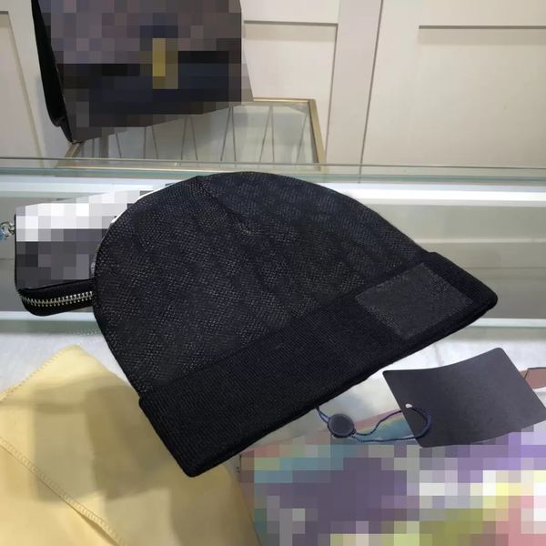 Designer crânio bonés moda pontilhado malha gorro boné boa textura chapéu legal para homem mulher 4 cores de alta qualidade ss