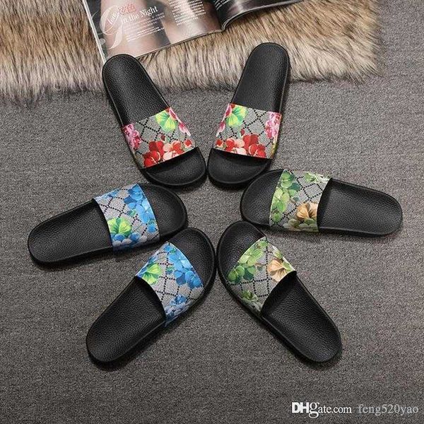

beach slippers men classic flat summer slides lazy designer cartoon big head flops leather mens l bath letter women shoes lady sexy, Black