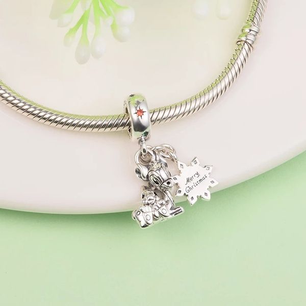 

thumper dangle charms beads 925 sterling silver bead fit pandora bracelet beads jewelry making diy for women christmas gift accessories, Black