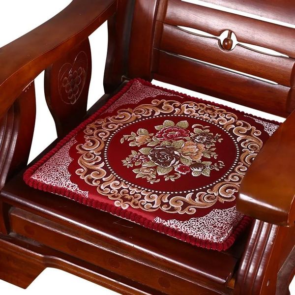 Cuscino quadrato in mogano stile cinese divano rimovibile lavabile antiscivolo sedile singolo cuscino per sedia da casa morbido senza dissolvenza della palla